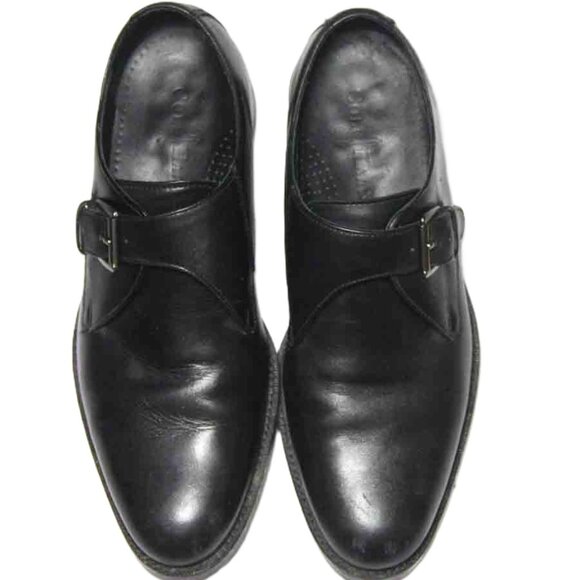 Cole Haan Black Leather Monk Strap Shoes Men's Size 8.5M - Picture 2 of 7